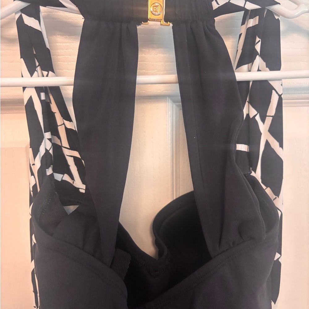 Blue Rod Beattie Navy & White Geometric One-Piece Swimsuit with Gold Accent - Picture 12 of 16